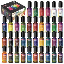 Vibrant 36-Pack Alcohol Inks for Stunning Resin Art - 10ml Bottles Included