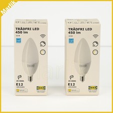 Set of 2 IKEA TRADFRI LED 450 lm E12 wireless Dimmable white spectrum 905.187.34