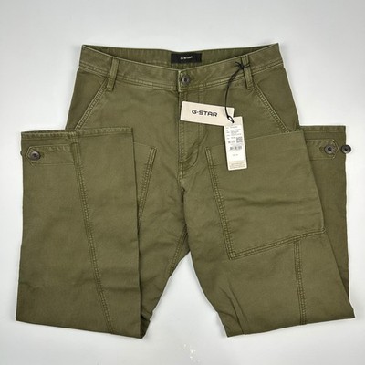 G-Star Raw Fatigue Shadow Olive Green Military Trousers D28352-D752-D033 32/30