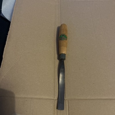 Vintage Schnitzbeitel gebogener Rückenmeißel 1/2'' Nr. 15 altes Werkzeug von Henry Taylor