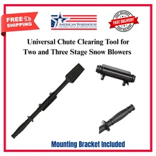 Universal Chute Clearing Tool for Two and Three Stage Snow Blowers