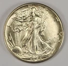 1944 D Walking Liberty  Half Dollar 90% Silver Uncirculated Actual Coin Pictured