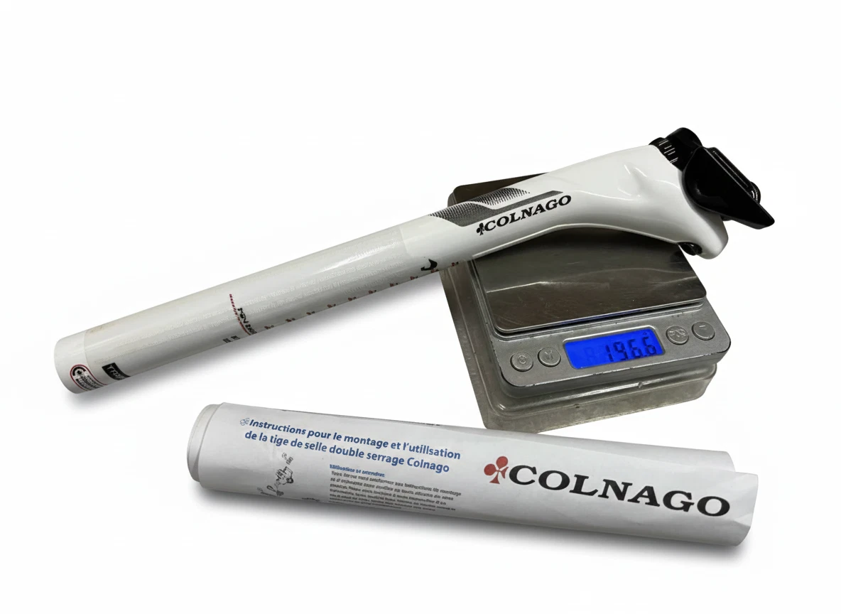 Tige De Selle Carbone COLNAGO FLIGHT TT 350mm – Blanche – Ex Présentoir