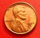 1952-S Lincoln Wheat Cent Penny GEM RD BU From an Original Bank Roll