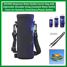 Neoprene Water Bottle Carrier Bag with Adjustable Shoulder Strap,Insulated Wa...