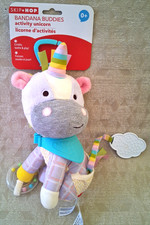 SKIP HOP Plush Unicorn Teether Toy Lovey Sensory Rattle Bandana Buddie New Tag