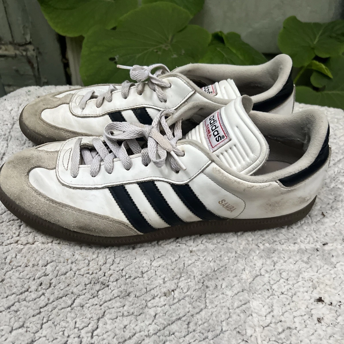 Adidas Samba Vintage White Leather Low Hype | eBay
