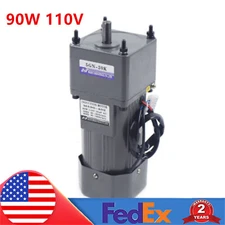 90W Gear Motor w/ Speed Controller Reduction Ratio: 1:20 Electric Single-phase