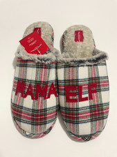 Women's Wondershop Mama Elf Slippers Red Plaid Small Size 5-6 B-229 