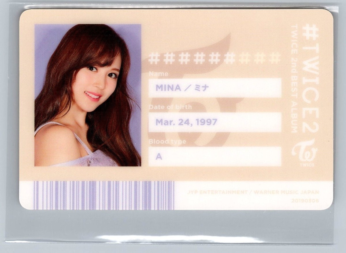 TWICE- MINA JAPAN ALBUM ID #TWICE2 OFFICIAL PHOTOCARD (US seller