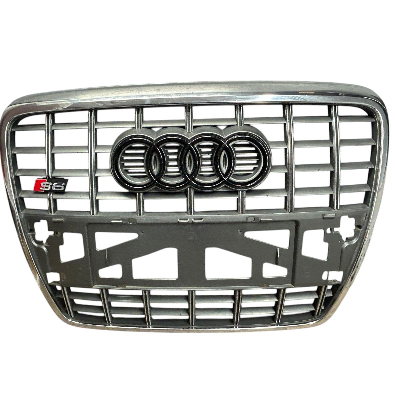Genuine Audi S6 2005-2011 Front Grille Chrome Black 4F0-853-651-AJ  See VIDEO