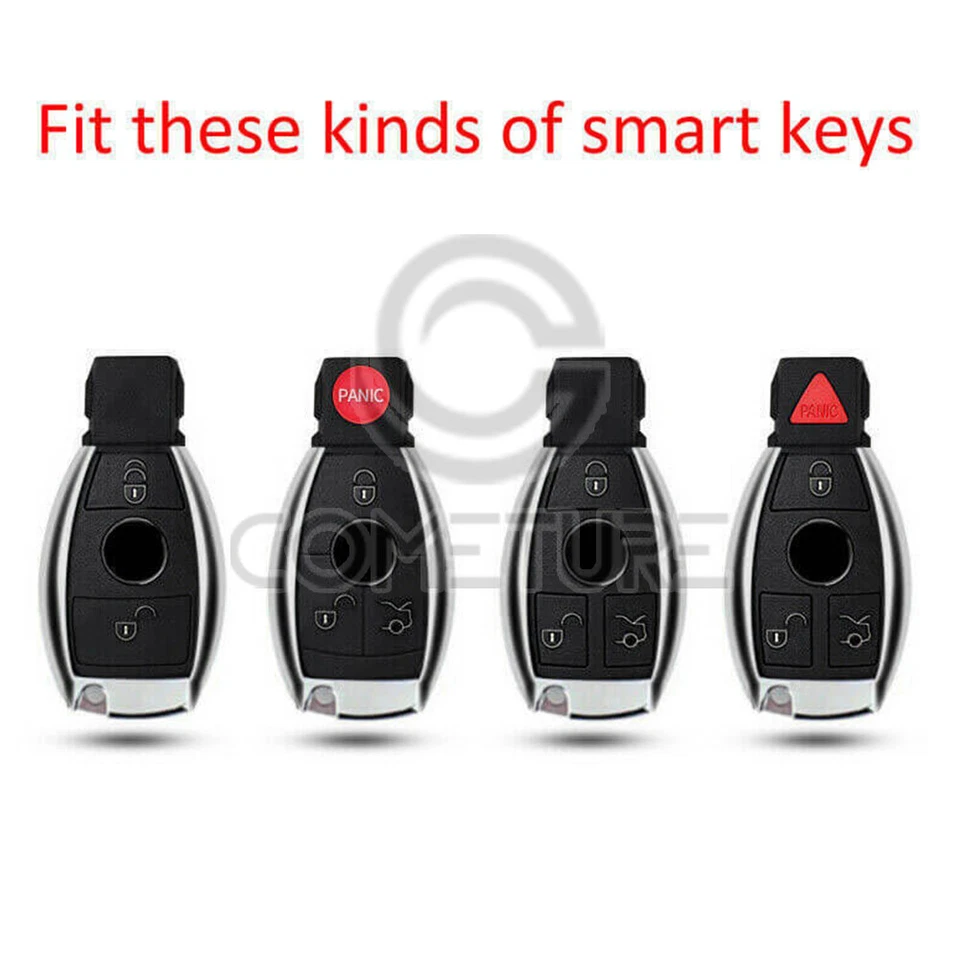 Carbon Fiber Car Key Fob Chain Cover For Mercedes Benz A/B/C/E/S/G/M/V/CLA/CLS - image 3 of 4