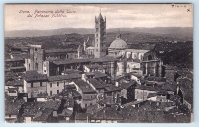 Panorama dalla Torre del Palazzo Pubblico SIENA Italy Postcard