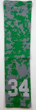 Pick Your Number Kids Teens Baseball Arm Sleeve Camo Green Gray Grey Jersey