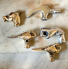 5 Set Silver Brass Cane HANDLES ONLY for Walking Stick HEAD Victorian Shaft Top