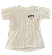 Vintage Screen Stars God's Athletic Club Single Stitch White Distressed LARGE