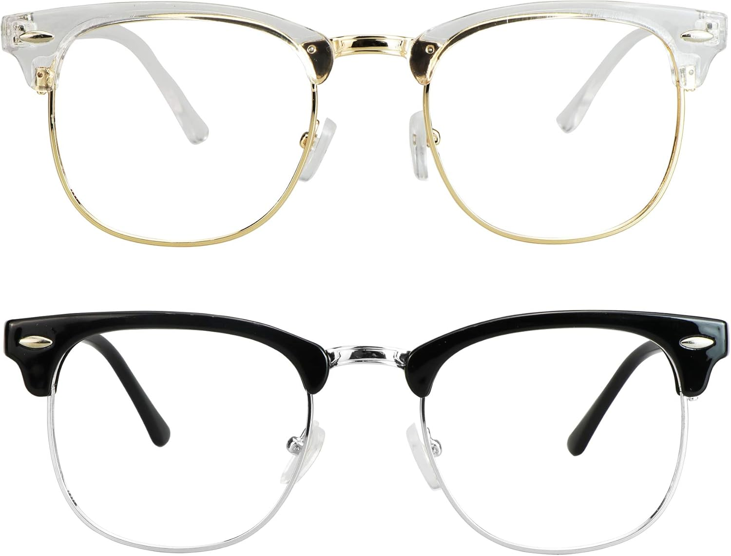 2 Pairs Blue Light Blocking Glasses, anti Eyestrain, Computer Reading Glasses, G