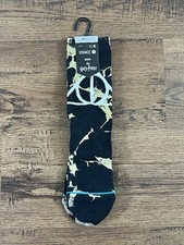 Stance Infiknit Casual Crew Socks x Harry Potter Cloak Wand Stone size mens M