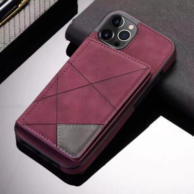For iPhone 14 13 12 11 Pro Max XS XR 8 Luxury Leather Flip Stand Card Slot Case