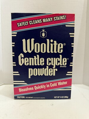 Vintage 1987 Woolite Gentle Cycle Powder Detergent Box Sealed