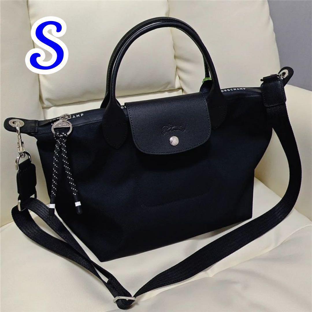 LONGCHAMP 2wayバッグ ブラック Longchamp Le Pliage Energy Shoulder Tote Bag 2Way Bag S