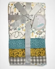 RECEIVING X4 - PETITE BOYS - ANIMALS PALM - BLANKETS COTTON 4 PACK BABY BOYS