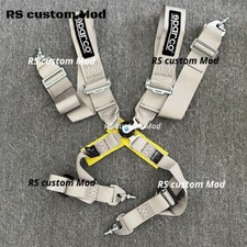 Sparco 4 Point Snap-On 3" Racing Seat Belt Harness Quick release gray Colour