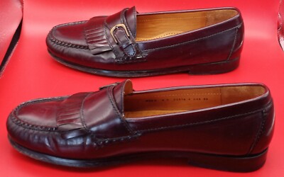 Cole Haan City Mens Size 8D  Cordovan Burgundy Leather Loafer Strap Pinch Buckle Cole Haan Men main image 4