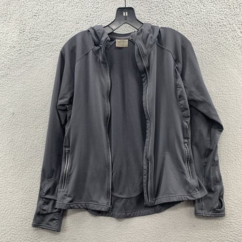 Athleta Half Mile Hoodie Full Zip leichte Daumenlöcher Eingrifftaschen geraut M - Bild 13 von 15