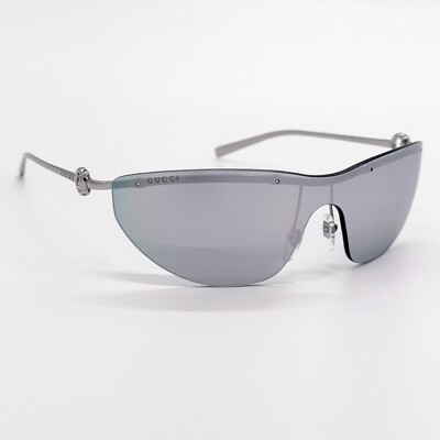 NEW GUCCI GG1700S 002 SUNGLASSES SHIELD SILVER WOMEN GUCCI EYEWEAR NEW GUCCI GG1700S 002 SUNGLASSES SHIELD SILVER WOMEN GUCCI  main image 2
