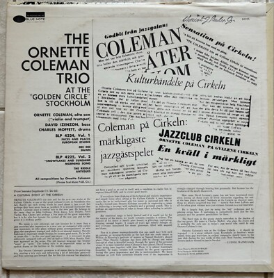 The Ornette Coleman Trio - At The Golden Circle Stockholm Vol. 2