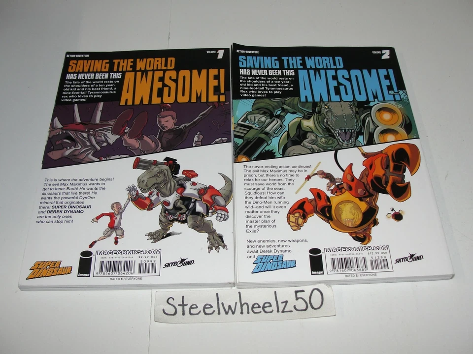 Super Dinosaur Volume 1 & 2 TPB Lot 2011 GN Image Comics Robert Kirkman Howard - Image 2 of 3