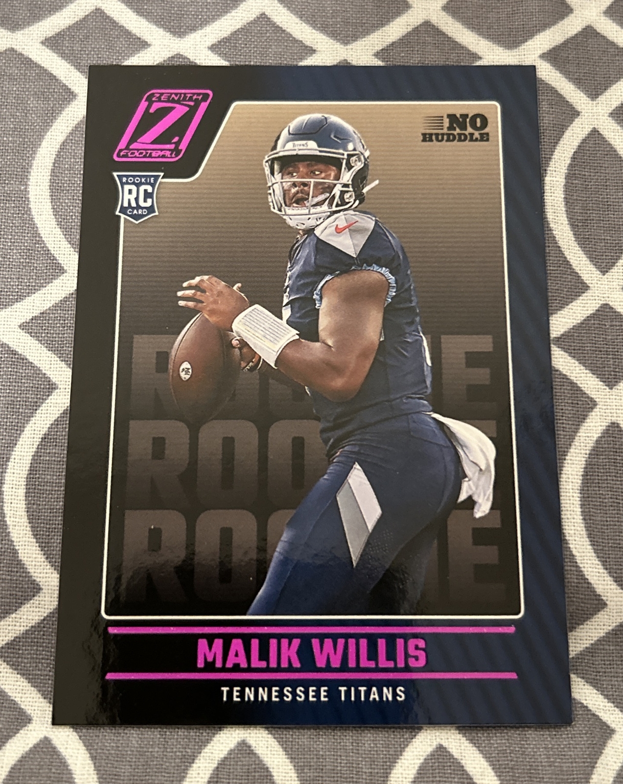 2022 Panini Zenith No Huddle Purple Malik Willis RC #103 Rookie - Titans