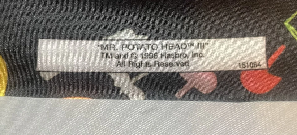 Toy Story Mr. Corbata de seda vintage Potato Head 1996 Hasbro Wally Wear Foto 3 de 4