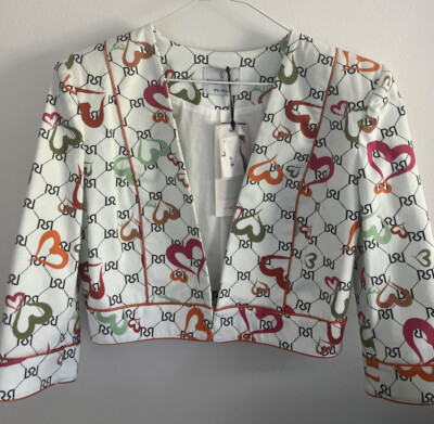 Rinascimento women cropped jacket lux designer made in Italy Size L Europe NWT