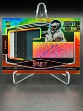 2021 Select Kenneth Gainwell Rookie Patch Auto 6/25 RC 4 Color Rainbow Prizm