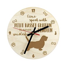 Petit Basset Griffon Vendéen Horloge En Contreplaqué Art-Chien