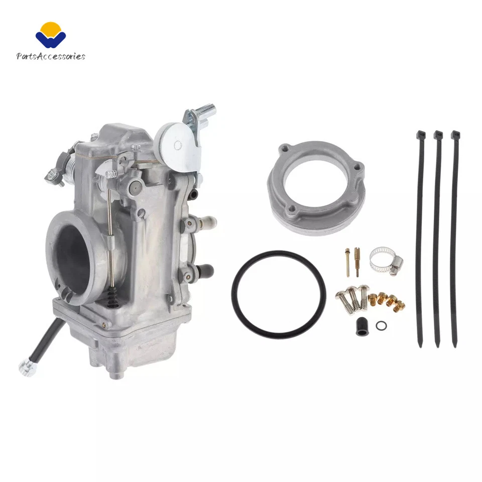 Carburador de ánima lisa para HSR45 45 mm + cable obturador Harley-Davidson EVO doble cámara Foto 3 de 4