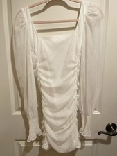 White Mini Ruffle Dress