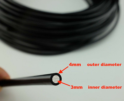 Glasfaser Lichtkabel in 3mm / 4mm schwarz PVC wasserdicht DIY, Sensorik