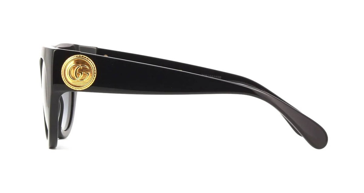 サングラス GUCCI Gucci - GG1408S - 001 BLACK BLACK GREY Gucci™ GG1408S Cat-Eye Sunglasses | EyeOns.com