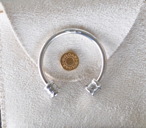 Bvlgari Bulgari B. Zero Keyring Sterling Silver 925 Box & Pouch Made in Italy