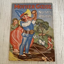 VTG 1932 Mother Goose Nursery Rhymes Paper Book Whitman publishing Co 1064