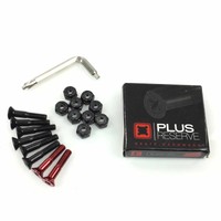 Plus Reserve Hardware Skateboard Bolts 1” In Black Red Plus Reserve Hardware Skateboard Bolts 1” In Black Red
