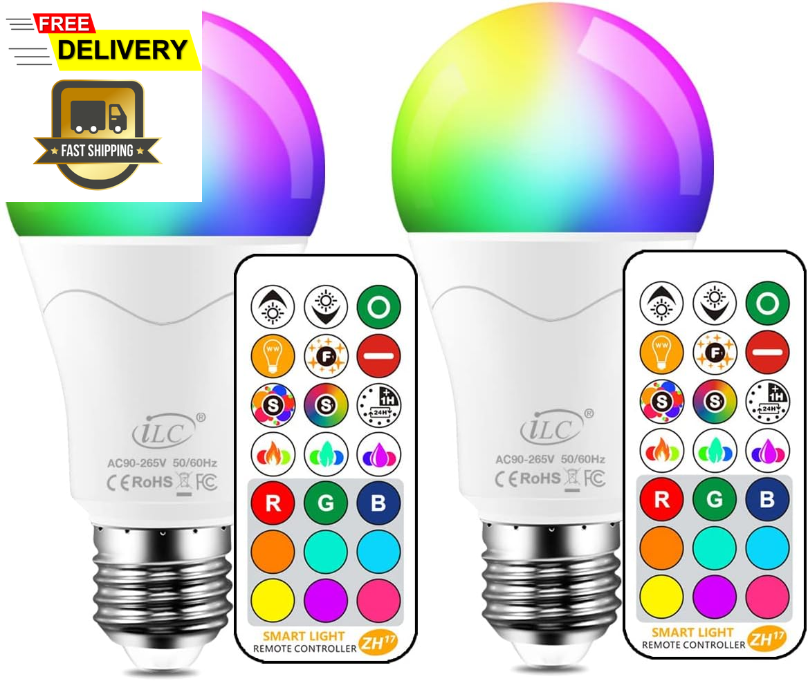 LED Light Bulb 85W Equivalent, 5700K Daylight White Color Changing Light Bulbs w