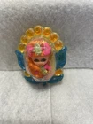 Vintage 1967 Mattel Liddle Kiddles Jewelry Flower Locket Pin And Tiny Doll