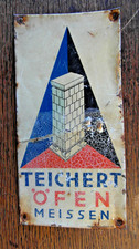 Blech T&uuml;rschild TEICHERT &Ouml;FEN MEISSEN