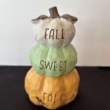 NEW 6  Fall Triple Pumpkin Stack Fall Home Decor Fall Sweet Fall