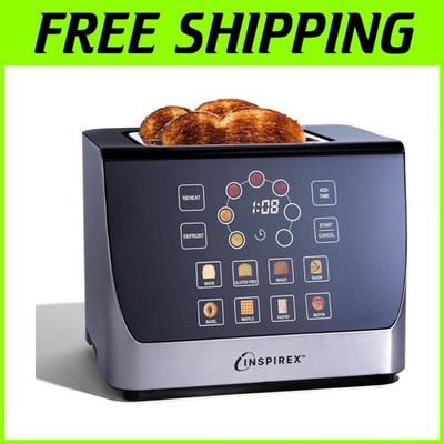 Sleek Touchscreen Smart Toaster with Variable Browning - Easy Clean Design