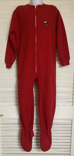 Vintage Carter's Fleece Footed Blanket Pajama Sleeper, Size 7, made in USA Red